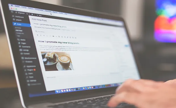 WordPressを編集する画面のPC